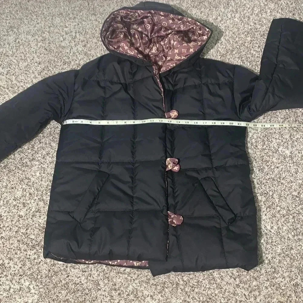 Long-sleeved Black Pillow Puffer Jacket size M/L - Picture 7 of 8